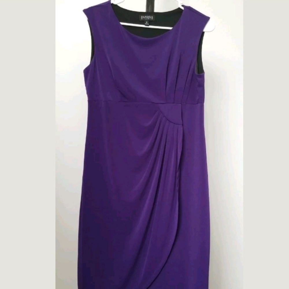 Enfocus Studio purple Illusion Dress Career Size 8